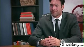 (ולנטינה Nappi) שובב זונה ציצים גדולים נערה נתפסים במשרד vid-30